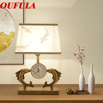 

WPD Table Lamp With Watch Modern Contemporary Office Creative Decoration Fabric for Foyer Living Room Bed Room Hotel