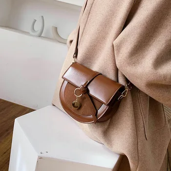 

Simple Retro Single Shoulder Saddle Bag Women's Bag New 2020 Fashion Messenger Bag