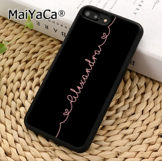 MaiYaCa индивидуальный розовый Вертикальный чехол для телефона с именем iphone 11 6 7 8 X XR