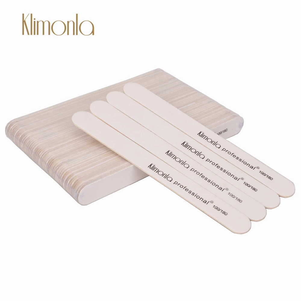 Lote Branco Unhas Arquivos 180 Grit Lixa Forte Grosso Double-sides Bloco Polimento Lixar Manicure Ferramentas Acessórios 100 Pçs - 1 Beleza e saúde