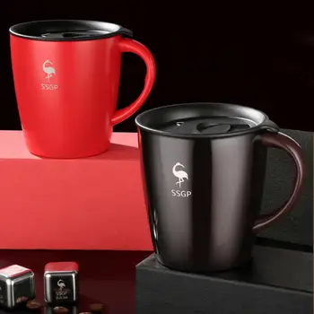 

304 Stainless Steel Water Home Use Milk Mug Thermal Cup Brushed Red Mug Insulated Portable Drinkware Milk Cup Water Cup
