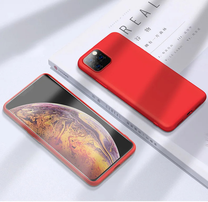 Жидкий силиконовый чехол, тонкий мягкий чехол для iPhone 11 Pro 7 8 6 6s Plus, карамельный цвет, чехол для iPhone X Xs 11 Pro Max XR - Цвет: Red