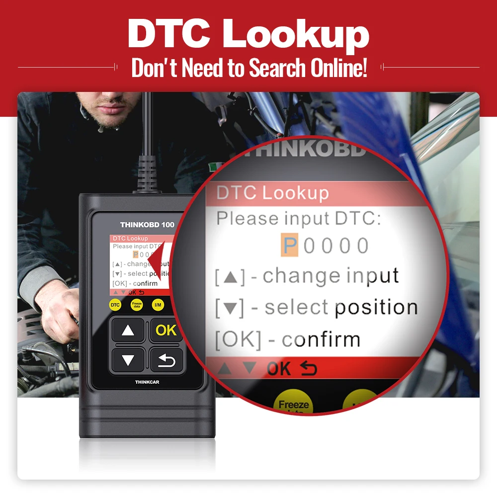 THINKCAR ThinkOBD100 OBD2 Scanner Professional Car Code Reader DTC
