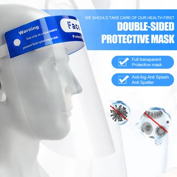 

Transparent Anti-Droplet Dust-proof Full Face Cover Mouth Mask Protective High quality Visor Shield Droplet Face Shield maks