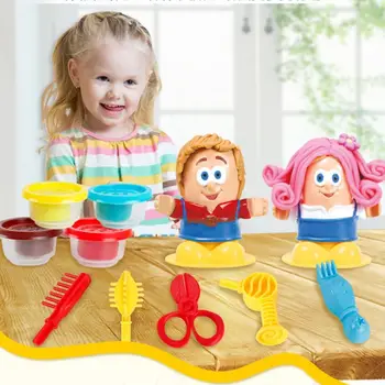 

Children DIY Color Mud Hairdressing Model Toy Set Kids 3D Educational Toys P31B