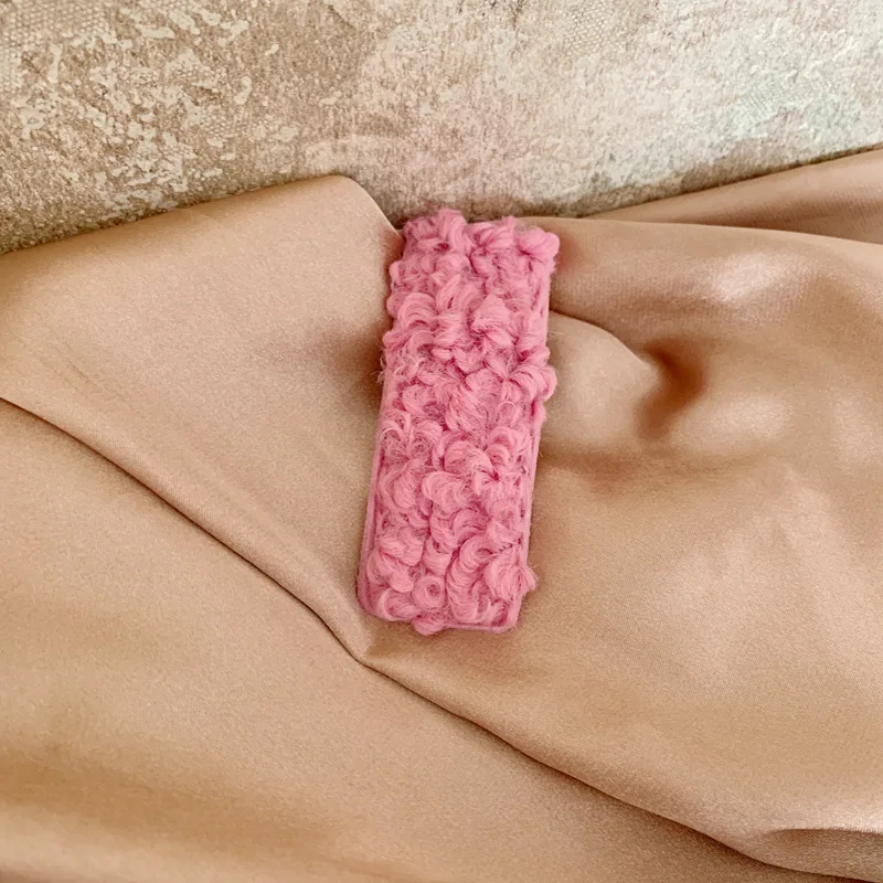 rose red Ruoshui, женские заколки из овечьей шерсти, аксессуары для волос с помпоном для девочек, милые заколки для волос, заколки для волос, головные уборы, женские модные галстуки для волос - Цвет: rose red