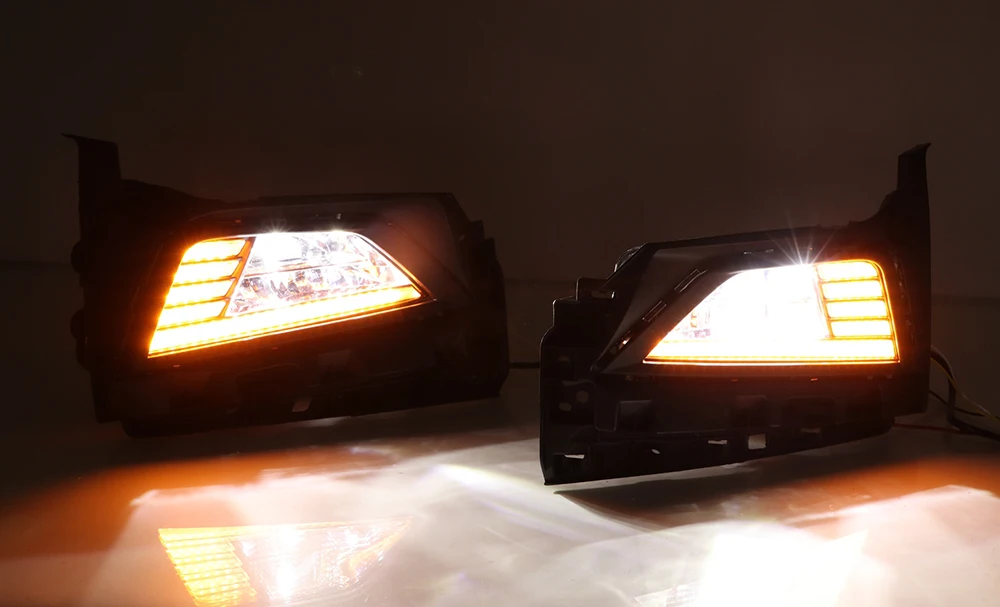 3 цвета светодиодный дневный ходовой светильник DRL для VW Polo+ автомобильная лампа в сборе с динамическим сигналом последовательного поворота+ синий режим