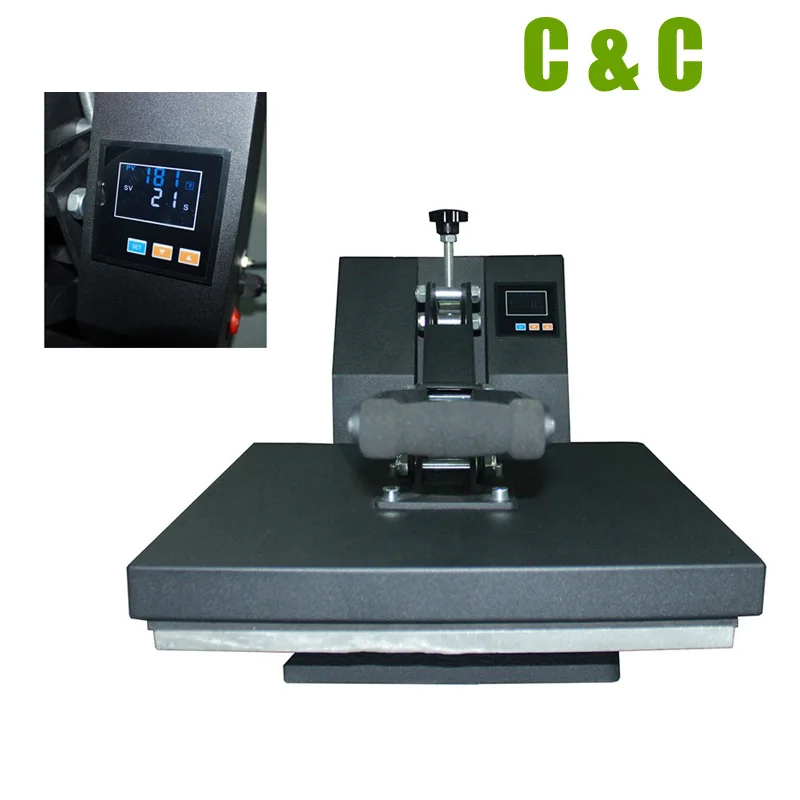 

Clamshell Sublimation Customized T-Shirt Heat Press Machine 38cmx38cm 15x15inch CE Tested LCD Controller Transfer Machine HP3802
