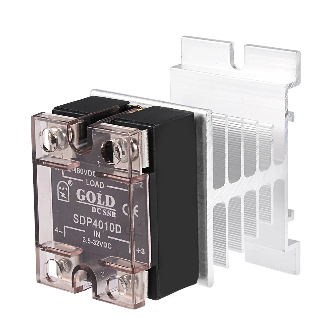 

uxcell SDP4010D DC 3.5-32V to DC 12-480V 10A Single Phase Solid State Relay Module DC to DC
