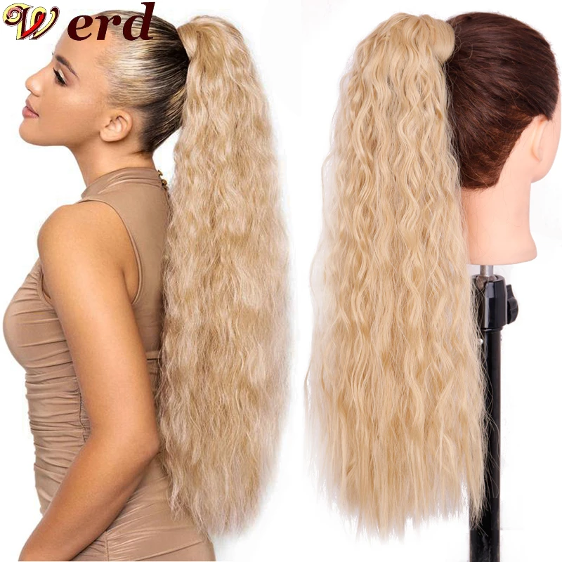 blonde pony tail wig