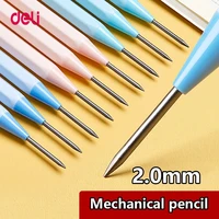 Deli Mechanical Pencil 2.0mm Lead HB 2B Sketch Writing Automatic Pencil Refills for Kids Stationery with Sharpener Pencil 1