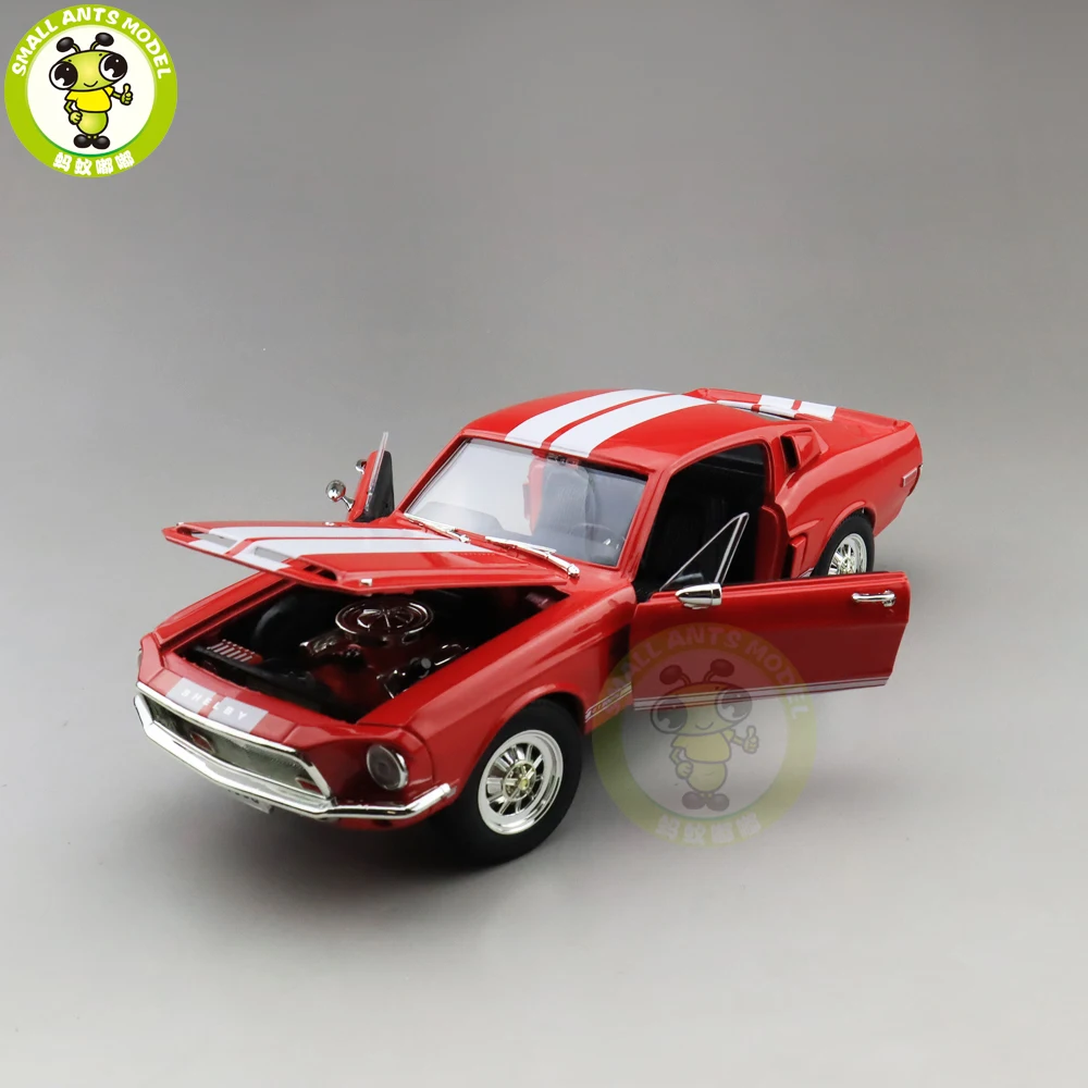 1/18 1968 Ford Shelby Mustang GT-500KR дорожный знак литая модель автомобиля игрушки для мальчиков и девочек подарок