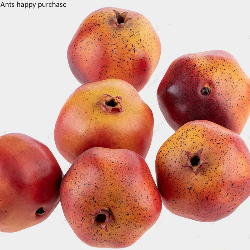 Simulation Fruit Artificial Pomegranate Green Red Fake Pomegranate Model Artificial Fruits Photography Props Decoration Crafts artificial fruits and vegetables
