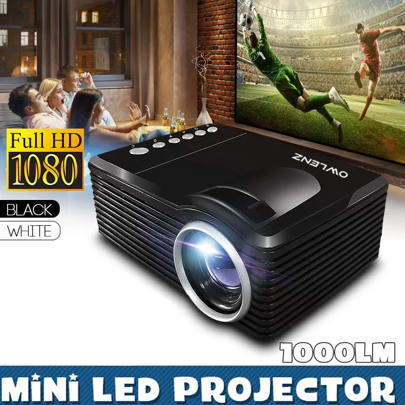 Мини-проектор с поддержкой 1080P Full HD проектор LCD LED для домашнего кинотеатра 600