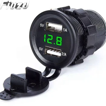 

3.1A Dual USB Charger Socket Adapter LED Display car charger for motorcycle motorhome motorboat steamer fast charger for phone