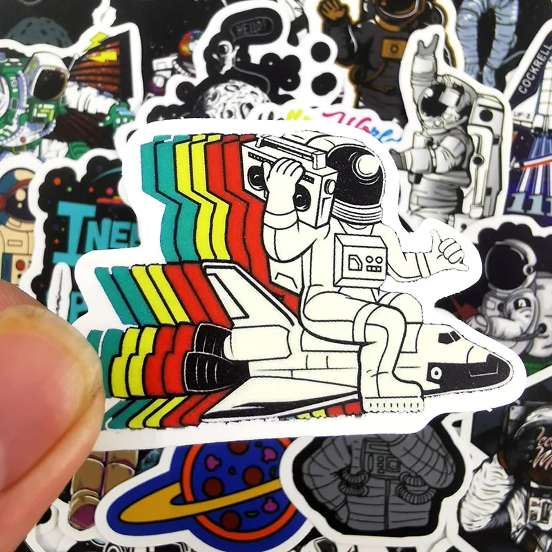 50 шт наружный стикер для оформления НЛО астронавт ракета стикер с рисунком из мультфильма подарок скейтборд ноутбук автомобиль Водонепроницаемая игрушка стикер для детей