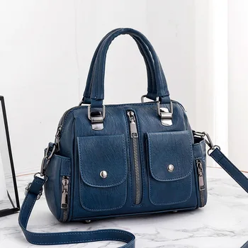 

New Summer Ladies Evening Shoulder Bags for Weomen Rivets Fashion Motorbike Style Tote Bag Handbags Female Messenger Bag JD04021