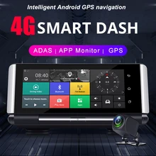 1080P HD 4G Wifi Автомобильный видеорегистратор камера Android 5,1 gps навигация ADAS удаленный монитор видеокамера двойной Лен видеорегистратор