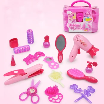 

Portable Simulation Cosmetics Kit Toys Fashion For Kids Hairdressing Funny Home Dressing Room Girls Children Princess gift