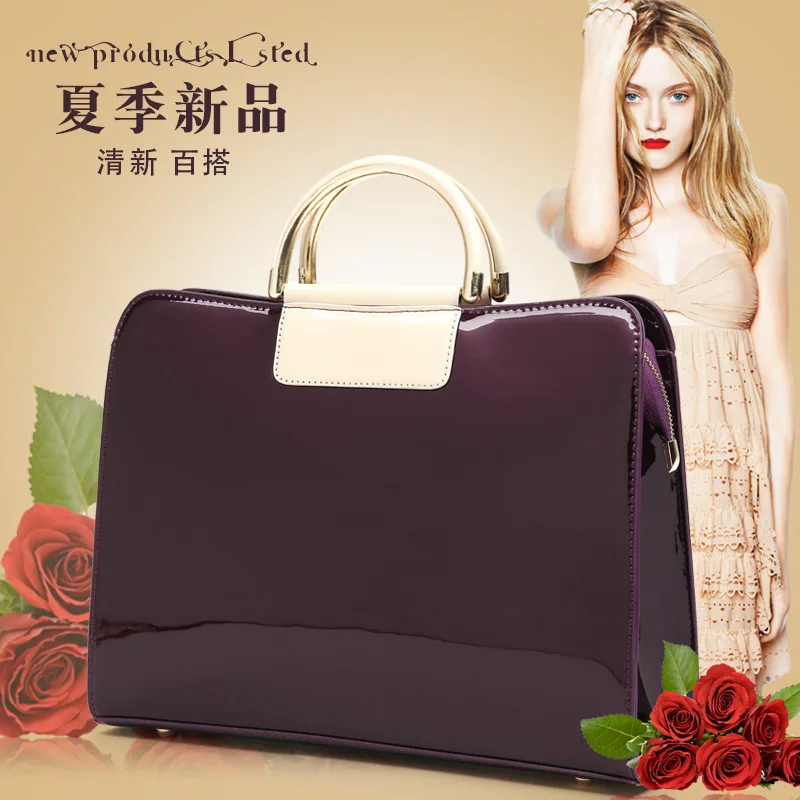 

2019 New Style WOMEN'S Bag Patent Leather Bag Women's Handbag Europe And America Shoulder Large Bag Hair