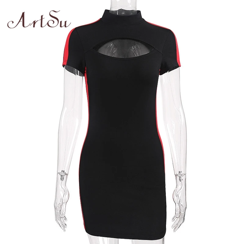 Artsu 2020 Short Sleeve Bodycon Mini Dress Sport Casual Solid Dres Women Night Club Party Vestito Mujer ASPA70121 Artsu 2020 Short Sleeve Bodycon Mini Dress Sport Casual Solid Dres Women Night Club Party Vestito Mujer ASPA70121
