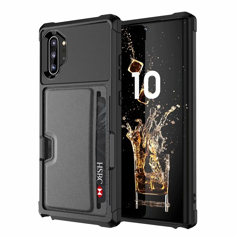 

Luxury Leather Card Slot Case for Samsung Galaxy S9 S10 Note 9 10 Plus e Note10 S10E Cases Hybrid Silicone Cover Phone Fundas