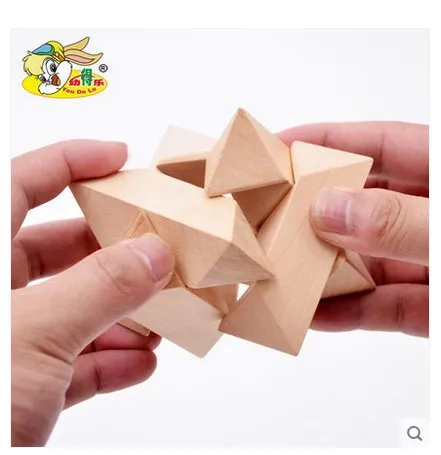 

Youdele CHILDREN'S Intelligence Toys Children Special Education Wooden Burr Puzzle Unlock Assembled Luban Lock Set