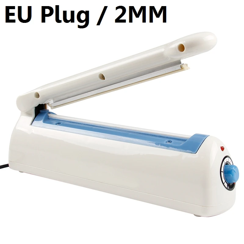 EU Plug 2 MM 300 Вт " ИМПУЛЬСНЫЙ ГЕРМЕТИК, машина для запечатывания тепла, кухонный вакуумный герметик для пищевых продуктов, полиэтиленовый пакет, упаковочные инструменты для ЕС/США/Великобритании/Австралии - Цвет: EU Plug 2 MM