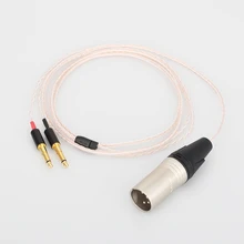 Audiocrast 8cores Headphones Cable with 4pins XLR Male Plug For Audio Upgrade Cable For Meze 99 Classics Focal Elear Headphones