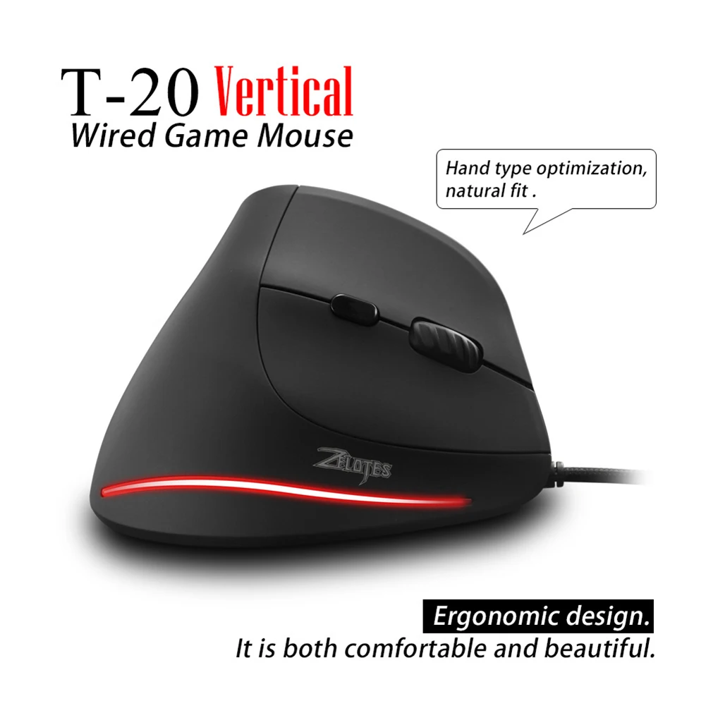 ZELOTES T20 ноутбук эргономичные мыши ноутбука настольного компьютера