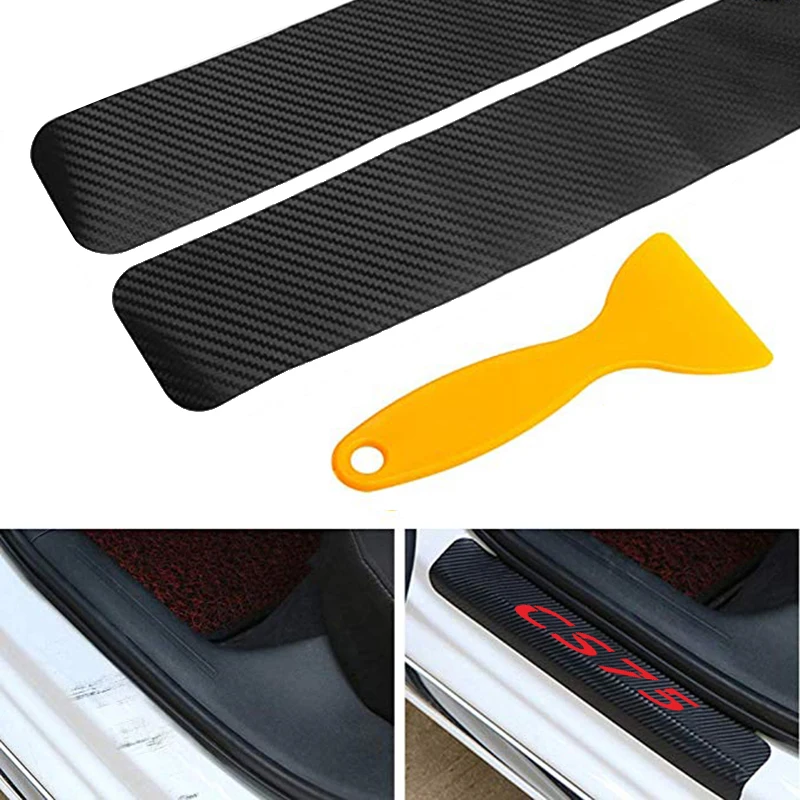 

4D Carbon Fiber Car Door Sill Sticker for Changan cs75 Decal Paster Anti Scratch Car Styling Accessories