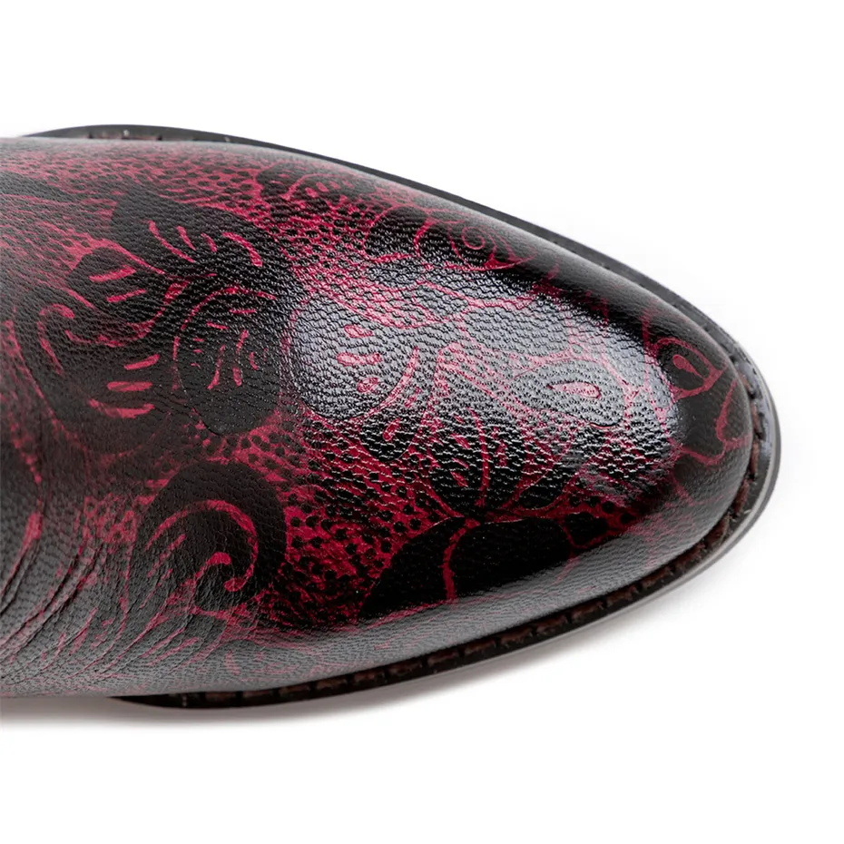 Autumn Winter Distressed Retro Women Riding Boots Three-Dimensional Flower Warmth Women High Heels Knee-High Zipper Boots Shoes (7)