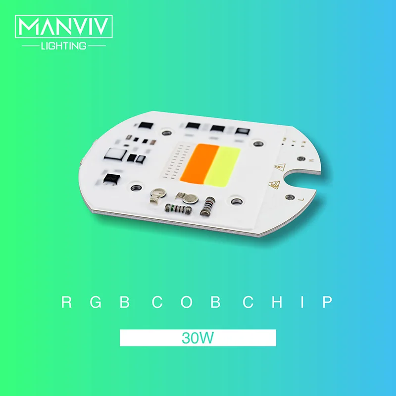 5 шт. светодиодный COB Чип RGB 30 Вт светодиодный лампочка ac220в вход Smart IC для Diy внутреннего освещения прожектор светильник Точечный светильник