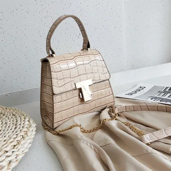 

Bag girl 2020 new Korean female bag crocodile pattern chain shoulder messenger bag fashion handbag