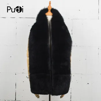 

Pudi SF776 2020 New fashion lady's genuine fox fur scarf girl's winter long style warm comfortable fox fur scarf
