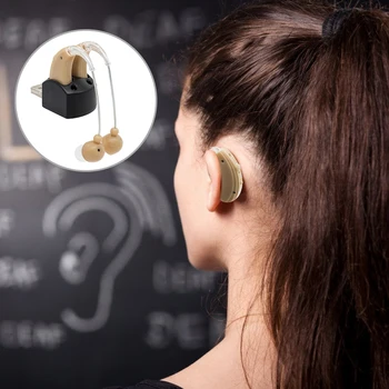 

Rechargeable Mini Digital Hearing Aid Invisible Ear Sound Amplifier Wireless Hearing Aid Device for Elderly Hearing Loss Resound