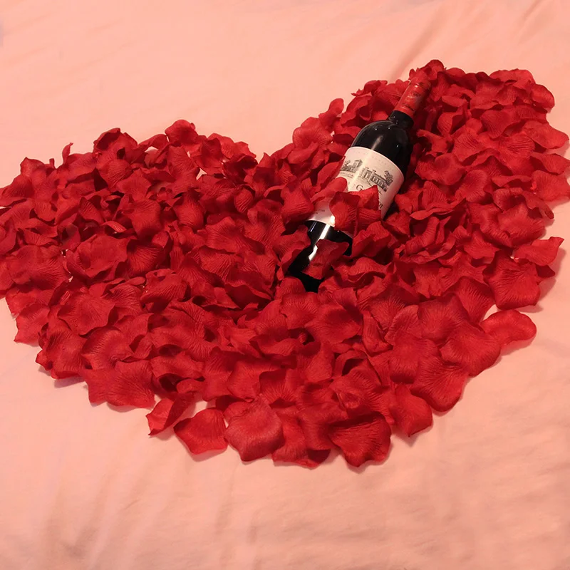 Kyunovia one by one Separated Petals 500pcs Rose Petals Petalos De Rosa Wedding Decoration Artificial Fabric Wedding Rose