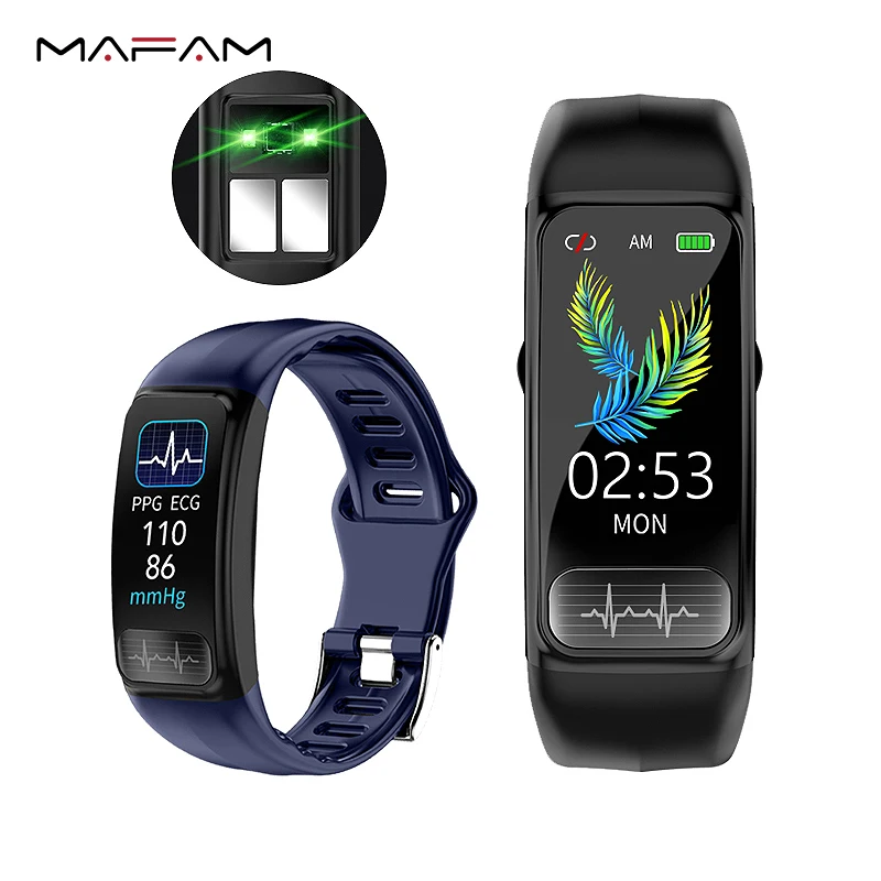 MAFAM P12 ЭКГ ppg Смарт часы для мужчин кровяное давление smartwatch для женщин водонепроницаемый ip67 Спортивный Браслет Смарт-часы здоровье браслет