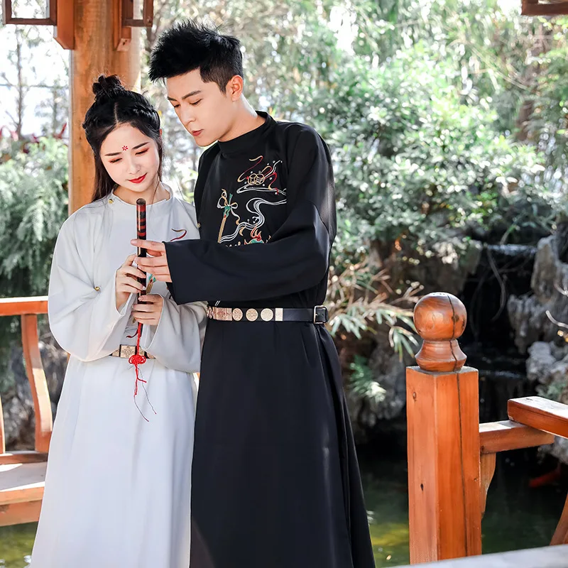 Hanfu Для женщин Для мужчин танцевальные костюмы с вышивкой для девочек платье феи пара фестивальный рейв наряд древней китайской производительность Костюмы DC3394