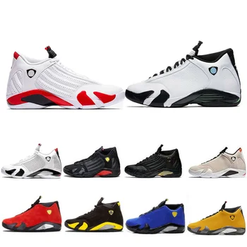 

New Arrival High Quality Retro 14 Men Basketball Shoes Black Yellow White Women Sports Sneakers Eur Size 36- 47