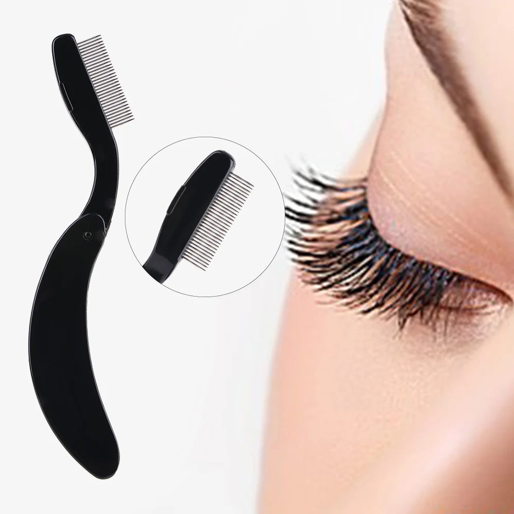New Arrival Folding Eyelash Comb Lash Separator Mascara Lift Curl Metal
