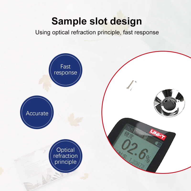 Цифровой измеритель сахара UNI-TA73 прибор для анализа концентраций фруктов/молока/раствора