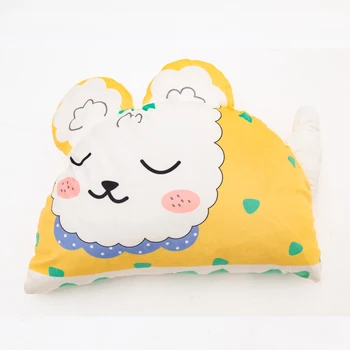 

Cartoon Yellow Sheep Pillow Kids Girl Boys Bedroom Decor Removable Crystal Fleece Cushion Rectangle Sleep Nap Pillow Home Gift