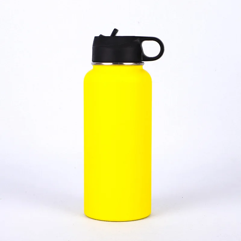 Гидро фляжка гидро фляжка 32 унций бутылка 18 унций термос 40 унций Hidro фляжка Hudro Hydo дропшиппинг - Цвет: yellow