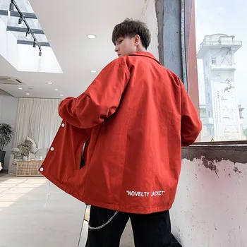 

Japanese Loose 2020 Fall and Winter Coat Men's Pure Color Blazer Mens Fashion Leisure Bag Windbreaker Tide Street Clothes