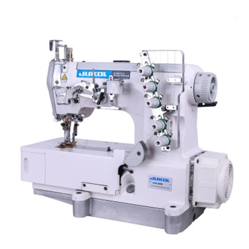 #Special Offers Fully Automatic High Speed Stretch Sewing Machine Direct Drive Three Needles and five lines Industry Sewing Machine With table