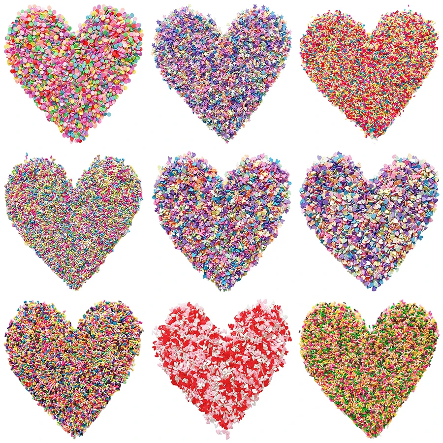 20g/pack DIY Fake Sprinkles Decoration For Slimes Fillers Accessories Clay Supplies Chocolate Cake Dessert Educational toys Gift
