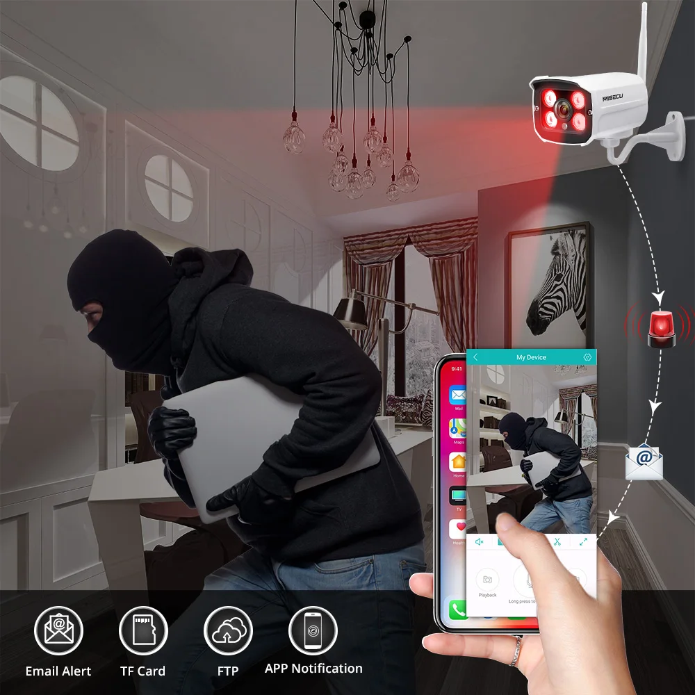 Ip камера MISECU HD 1080P наружная WiFi домашняя ip безопасности 2MP беспроводная наблюдения