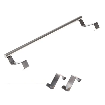 

3 Pcs Stainless Steel Door Hanging Rack: 1 Pcs 35.7Cm & 2 Pcs 6 X 4Cm
