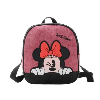 

New Mickey School Bag Minnie for Boys Girls baby Bag Children Backpack Kindergarten Backpack kid School Bags Satchel